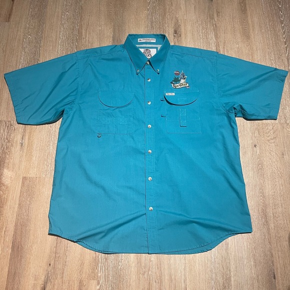 Tiger Hill Key West Conch Republic Poplin Performance Shirt 2XL XXL EUC - Picture 1 of 8